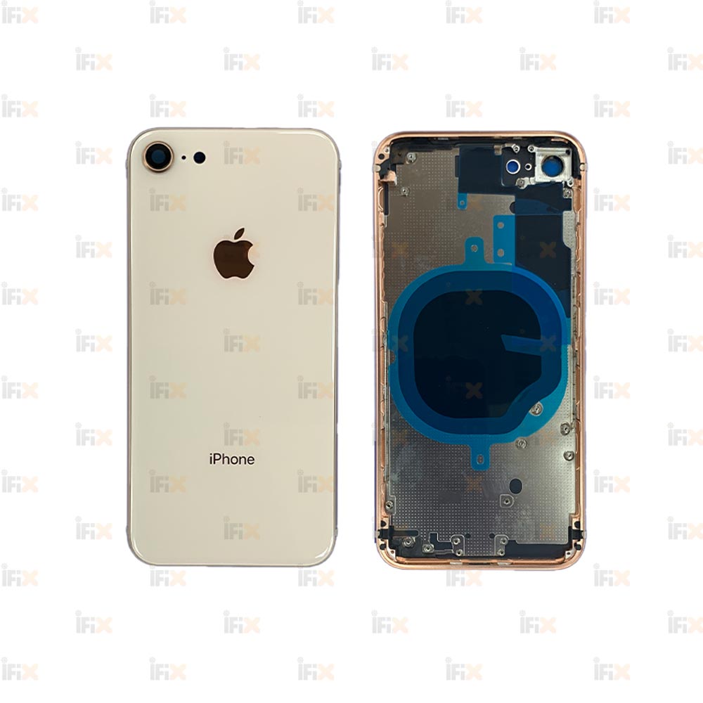 iphone-8-gold-frame-without-flexes قاب IP 8 IPHONE ROSE GOLD - تصویر 1