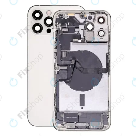 Apple iPhone 12 Pro Max - Rear Housing with Small Parts (Silver) قاب کامل با فلت IP 12PRO MAX WHITE - تصویر 1