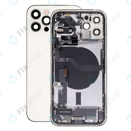 Apple iPhone 12 Pro - Rear Housing with Small Parts (Silver) قاب کامل با فلت IP 12PRO WHITE - تصویر 1