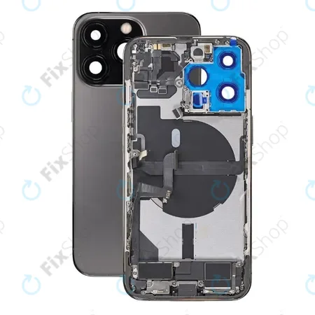 Apple iPhone 13 Pro - Rear Housing with Small Parts (Graphite) قاب کامل با فلت IP 13PRO BLACK - تصویر 1
