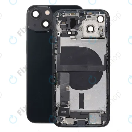 Apple iPhone 13 - Rear Housing with Small Parts (Midnight) قاب کامل با فلت IP 13 BLACK - تصویر 1