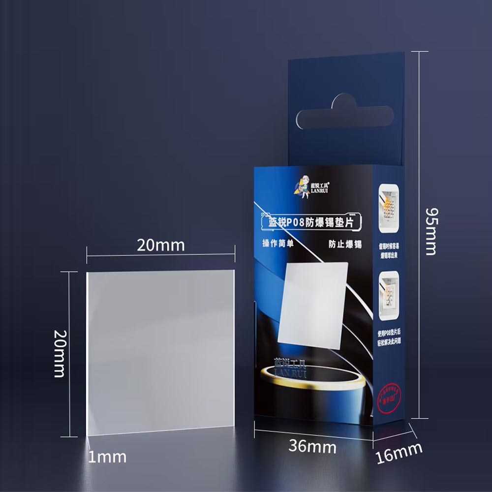 20274-Lanrui-Explosion-proof-Tin-Gasket-White-Protection-Glass شیشه نشکن شابلون LAN RUI - تصویر 1