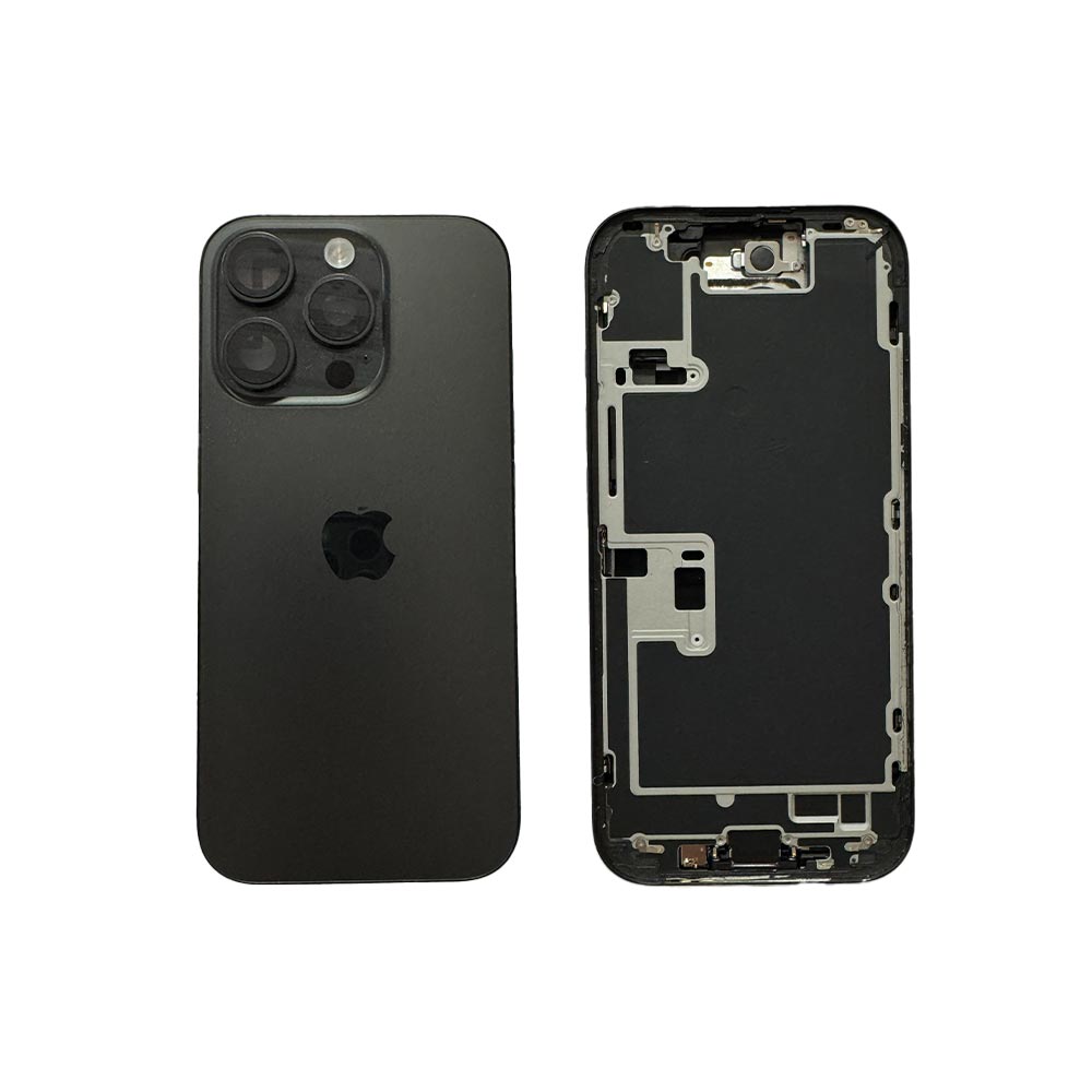20308 قاب کامل با فلت iPhone 16 Pro Black - تصویر 1