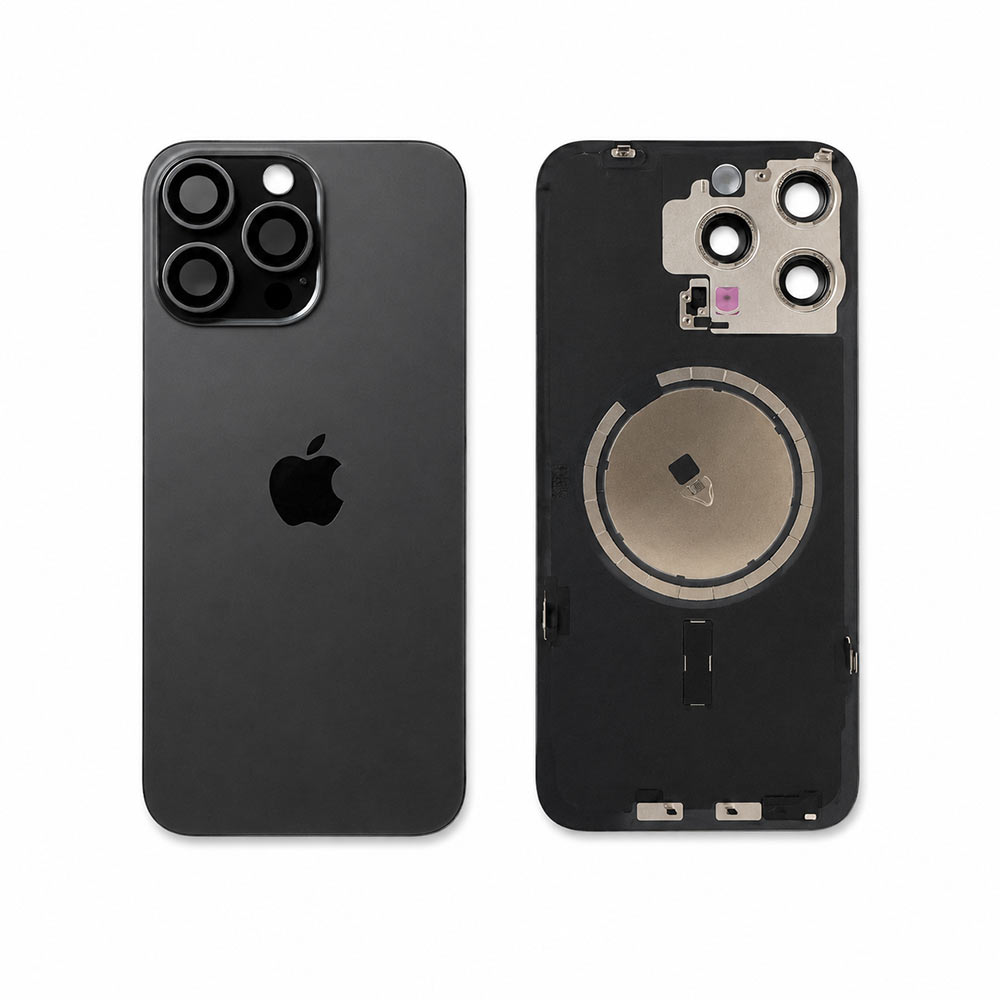4558 گلس پشت بدون فلت iPhone 15 Pro Max Black - تصویر 1