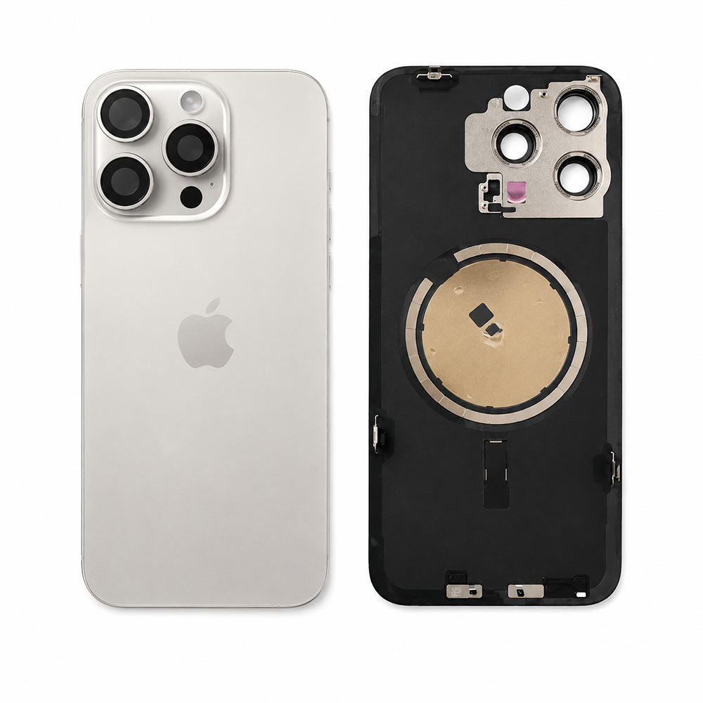 4560 گلس پشت بدون فلت iPhone 15 Pro Max Natural - تصویر 1