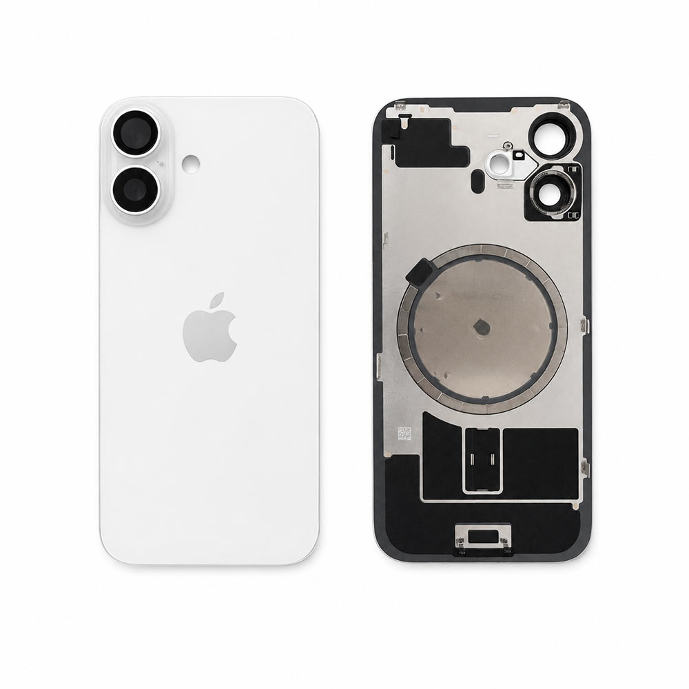 4562 گلس پشت بدون فلت iPhone 16 White - تصویر 1