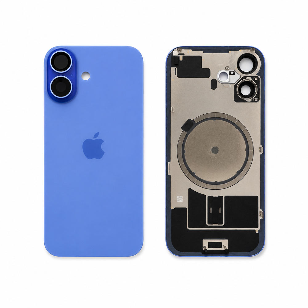 4563 گلس پشت بدون فلت iPhone 16 Blue - تصویر 1