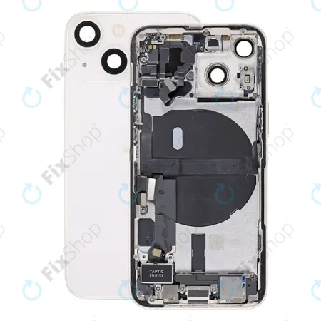 Apple iPhone 13 Mini - Rear Housing with Small Parts (Starlight) قاب کامل با فلت iPhone 13 Mini White - تصویر 1